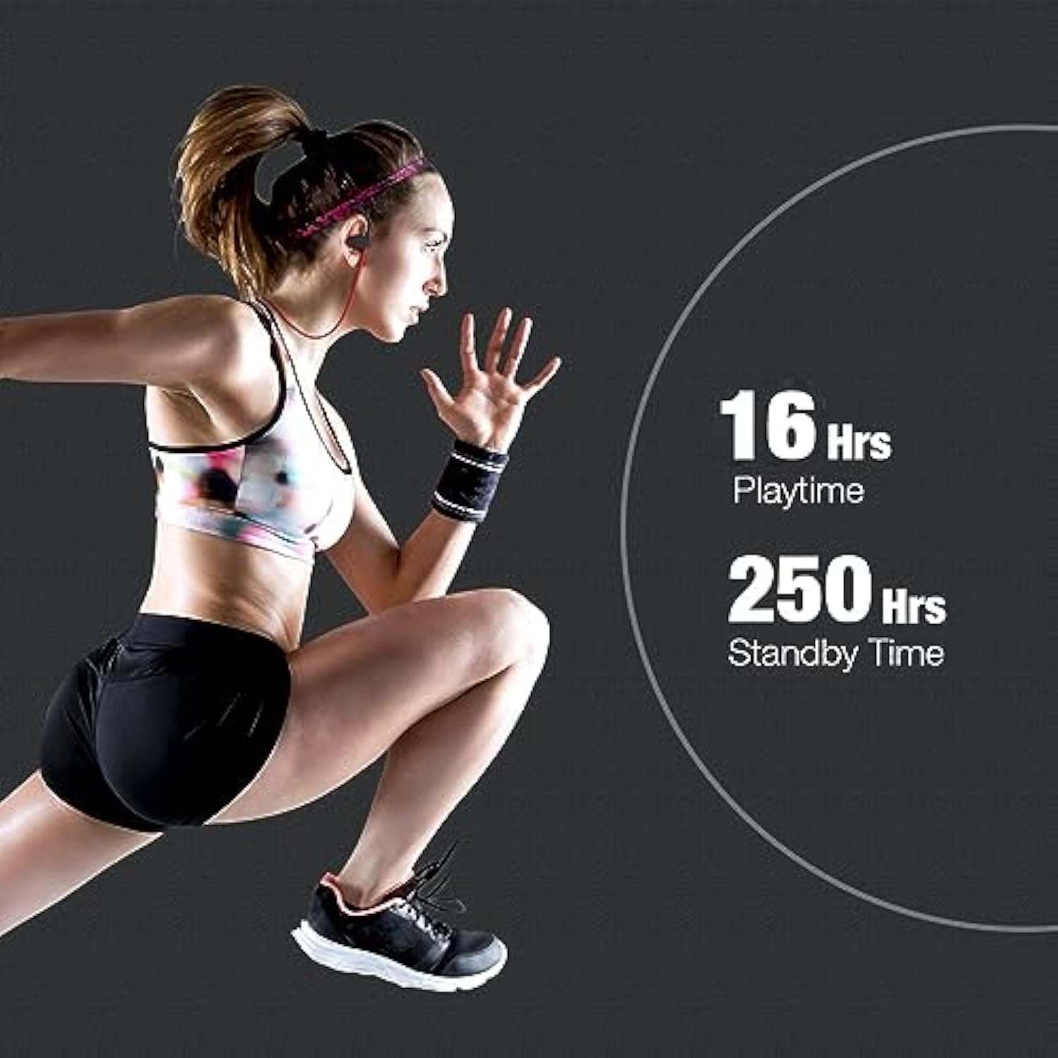 Bluetooth Headphones Wireless Earbuds Bluetooth 5.3 Running Headphones Ipx7 Waterproof Earphones With 16 Hrs Playtime Stereo Sound Isolation Headsets For Workout Gym