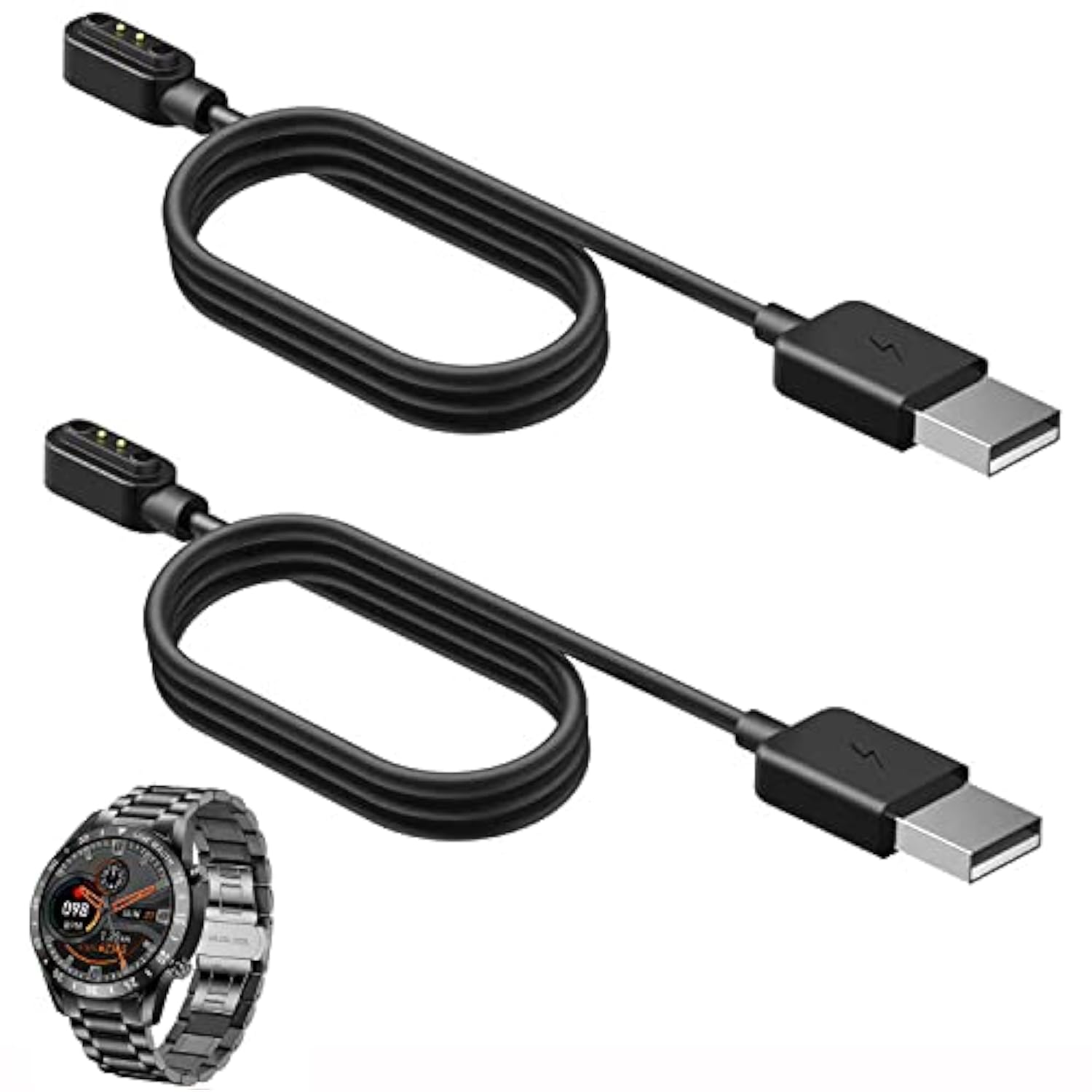 Compatible With Lige I9M Smart Watch Charger, Magnetic Usb Charging Cable Replacement Charger Cable Compatible With Lige I9M 1.3 Inch Watch/Morepro Ft26 Smart Watch/Fitvii Ft26 Fitness Tracker