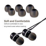 9 Pairs Silicone Earbud Tips S/M/L for In-Ear Headphones Black