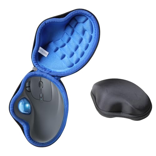 Hard Travel Case For Nulea M501 Wireless Trackball Mouse (Black+Red)