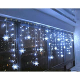 Christmas Snowflakes Led Curtain String Lights 11.5Ft/3.5M 96Led Christmas Window Curtain Light Plug In String Light For