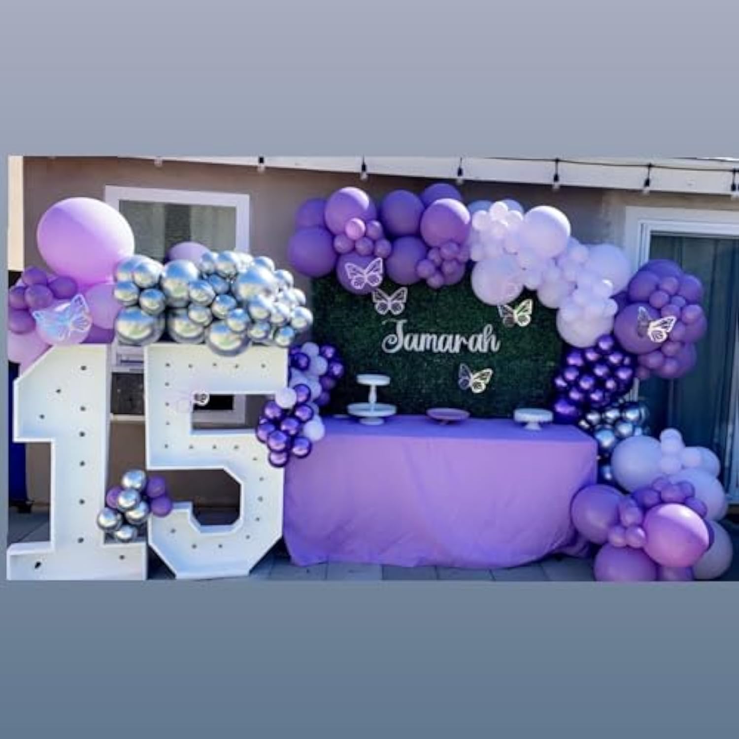 Purple Balloon Set – 50pcs 12" Metallic & Confetti Balloons for Birthday, Wedding and Party Decor