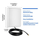 Outdoor 15Dbi Dual Band Wifi 2.4Ghz 5Ghz 5.8Ghz Long-Range Directional Panel Antenna With 10Ft Cable For Wifi Router Wireless Network Card Security Ip Camera Video Surveillance Monitor,