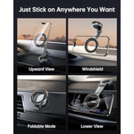 SYNCWIRE for MagSafe Car Mount - [360° Rotation] Magnetic Phone Holder for Car, Adjustable Metal Arm, Ultra Magnet, Car Magnet Phone Mount for Dashboard, Fit for iPhone 16 15 14 13 Pro Max &All Phones