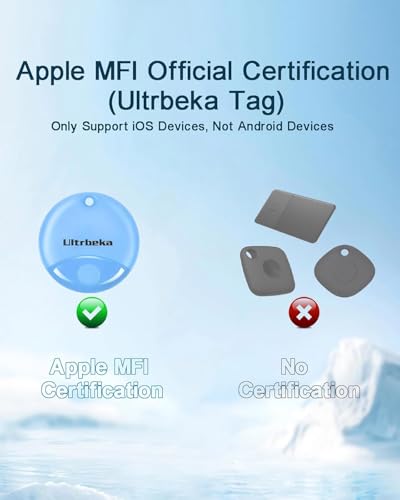 Tracker 4 Pack Bluetooth Item Finder For Iphone Mfi Certified Smart Tracker Compatible With Apple Find My, Replaceable Battery, Ip67 Waterproof Key Finder For Keys, Wallet, Luggage