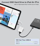 USB-C to USB Camera Adapter with 30W Charging Port for iPhone 17/16/15, MFi Certified USB 3.0 OTG Cable Compatible with MacBook Pro Air, iPad