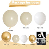 White & Gold Balloon Garland Kit: Boho Party Arch (82 pcs)