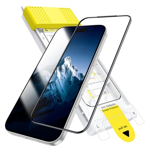 Infinity AR Screen Protector for iPhone 17 Pro Max, AR Anti-Reflective Coating, 9H+ 3D Full Coverage Tempered Glass, Military-Grade Shatterproof,