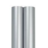 Gift Wrap - Matte Wrapping Paper - 52.6 Sq Ft Total (17 In X 18 Ft Each) - Matte Silver Foil - 2 Rolls/Pack