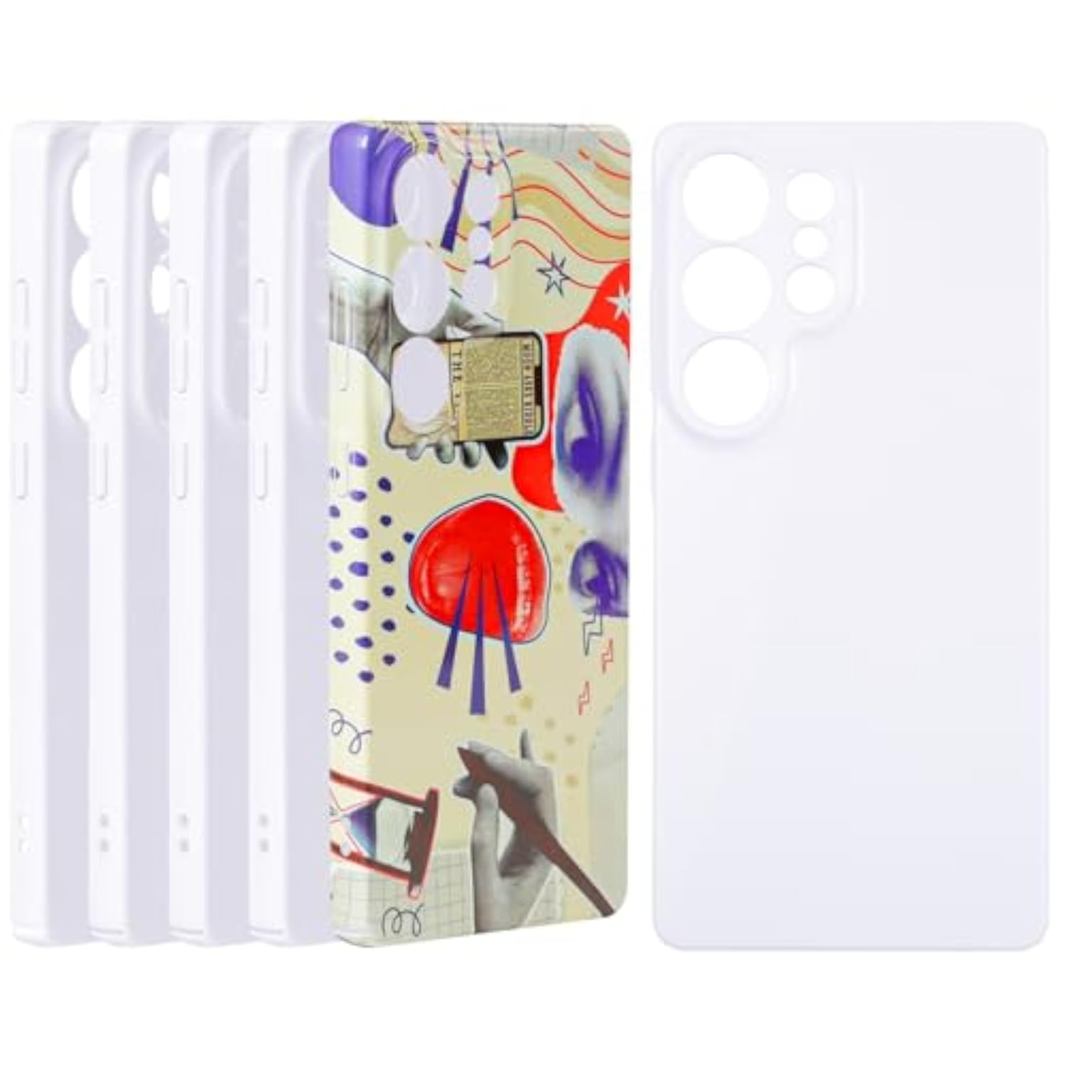 Galaxy S25 Ultra Glossy Sublimation Phone Case Blanks, 6 Pack, Glossy Finish