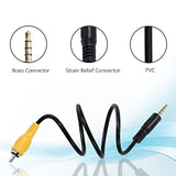 3.5 Mm To Rca Video Cable 1/8 Inch Male Plug To Rca Male Audio Adapter Cable F