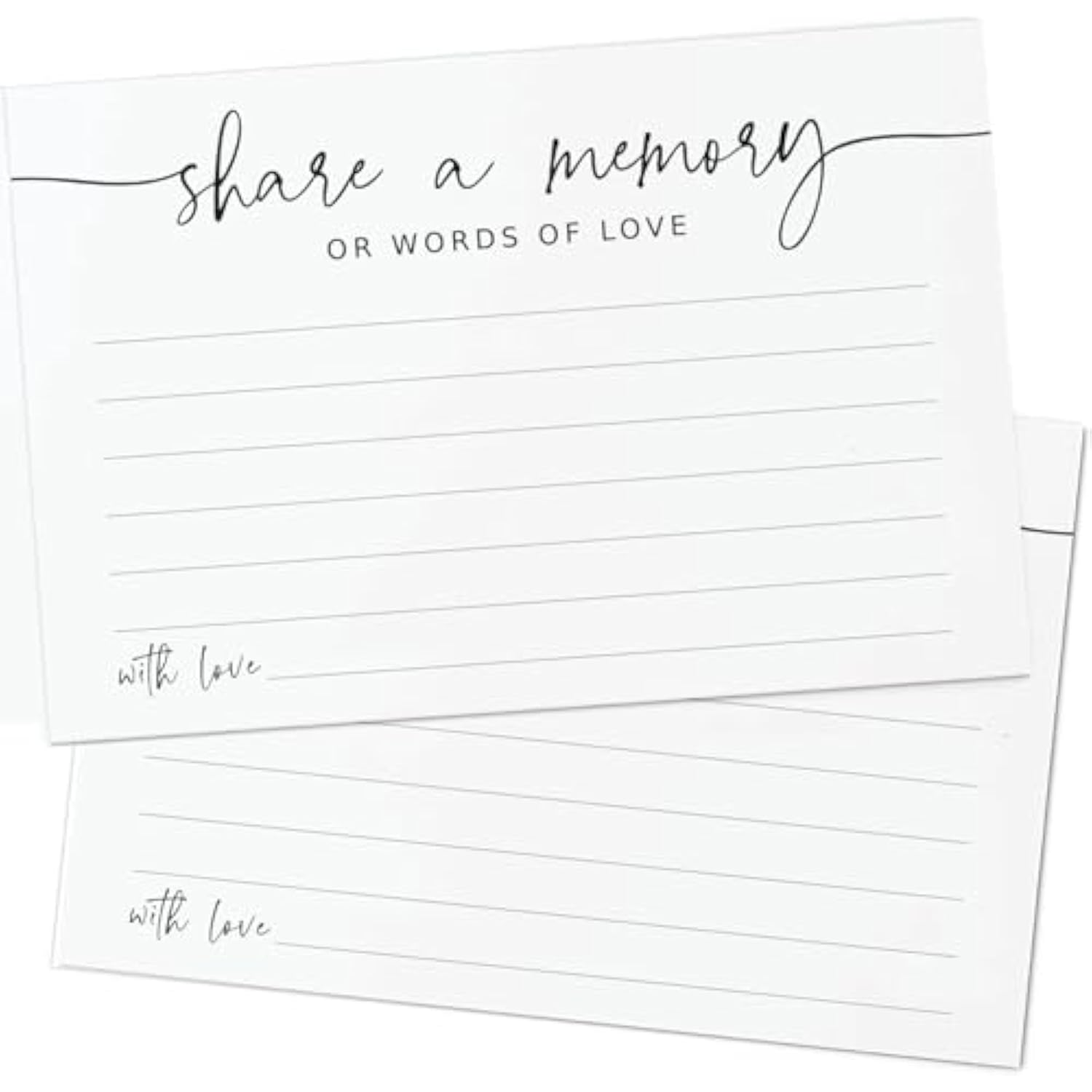 Share A Memory Card - 50 Pack, Share A Memory Cards For Celebration Of Life, Funeral, Memorial, Birthday, Graduation, Bridal Shower, 4” X 6", Wildflower