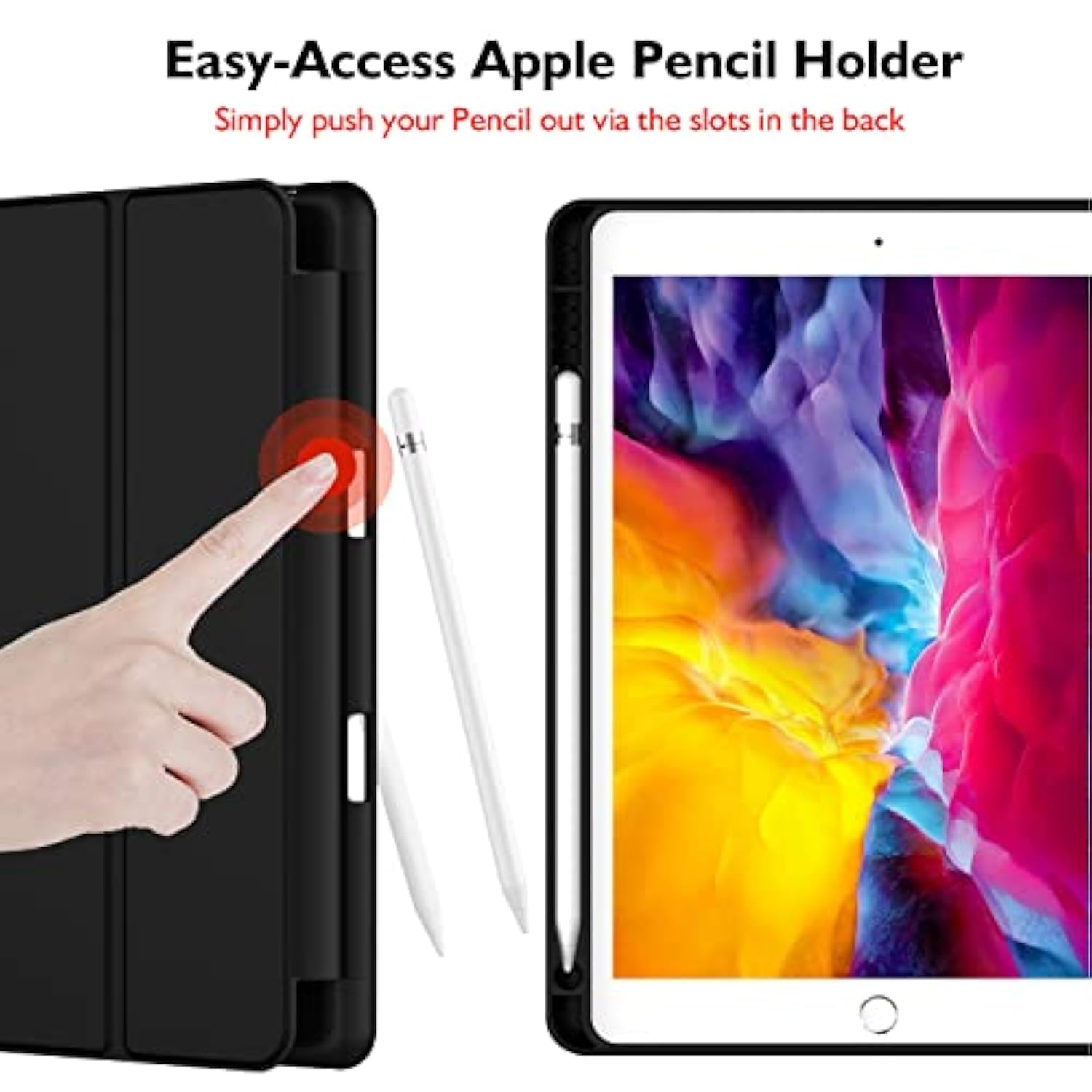 Ipad 9.7 Case (2018/2017 Model, 6Th/5Th Generation), Smart Cover With Pencil H