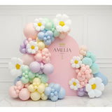 Daisy Pastel Balloon Garland Kit 171Pcs Pastel Macaron Balloon Arch Kit With Daisy Flower Balloons For Birthday Baby Shower Boho Mothers Day Spring Daisy Floral Theme Party Decorations
