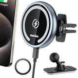 For Magsafe Car Mount Wireless Charger Magnetic Fast Charging Compatible With Iphone 16,15,14,13,12,Pro Max,Mini,Magsafe Case, Air Vent And Stick On Dashboard Car Phone Holder