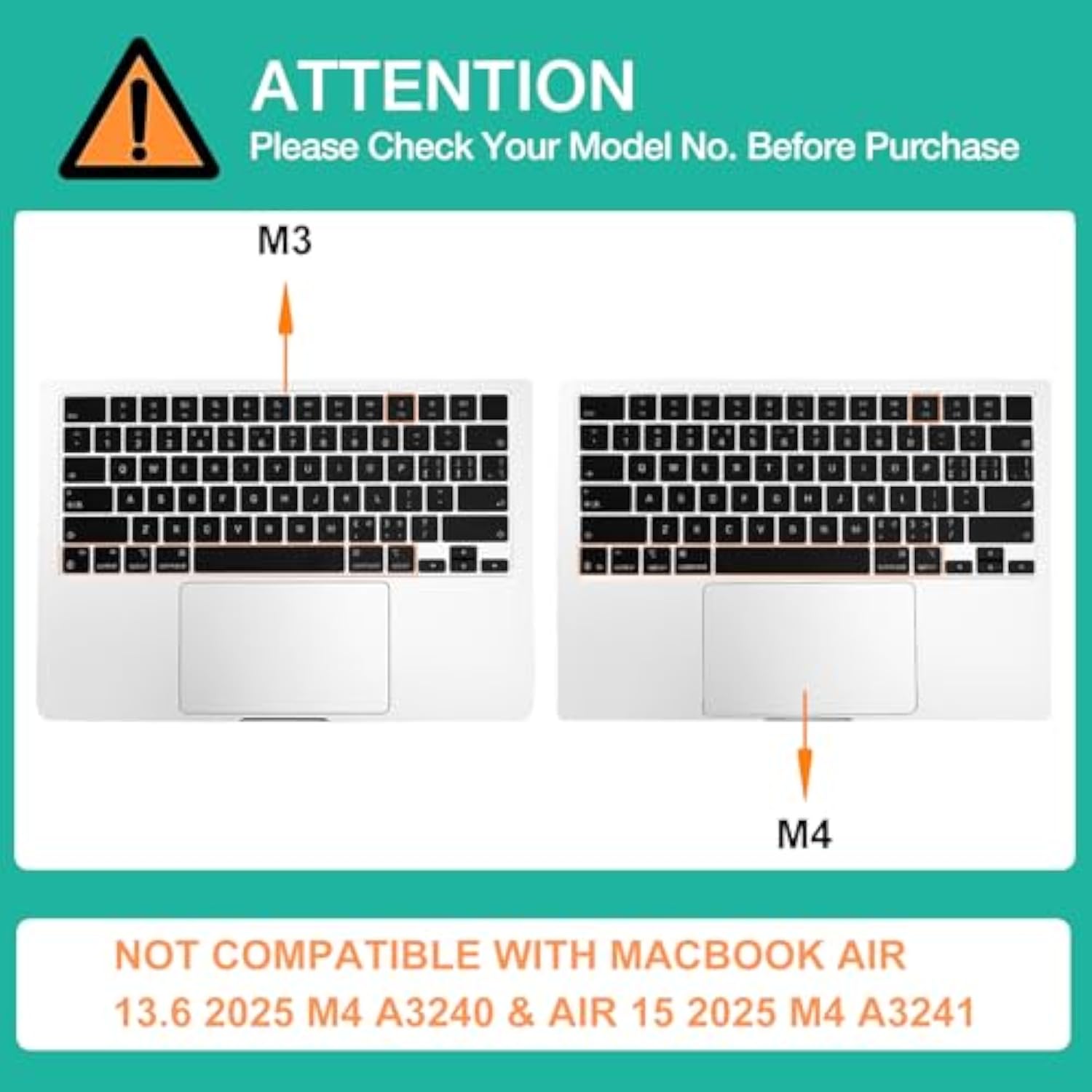 MOSISO Keyboard Cover Compatible with MacBook Air 13.6 inch M2 A2681 2022 & Co