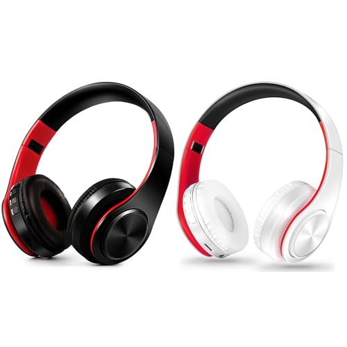 Bluetooth Over The Ear Headphone Stereo Sound Computer PC Headset for Gaming Meeting Chat with Mic/Soft Earmuffs/Foldable/TF 3.5mm Jack for Universal