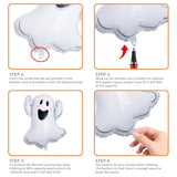 Halloween Boo Balloon Set 9PCS Ghost Spider Pumpkin Foil Balloons for Spooky Party Decorations