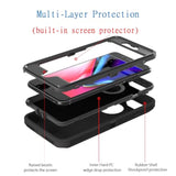 Defender Case For Iphone 7/8 Plus, Heavy Duty Shockproof Dustproof 3 In 1 Rugged Protective Bumper Cover, Military Grade Drop Protective Phone Case (Black)