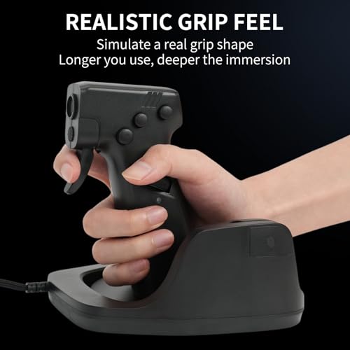 L25B Gun Grip Mouse: Wired Gaming Mouse, Dual Mouse Sensors For Realistic Aiming, Independent Dpi Setting Buttons Of Each Sensor, Smooth Movement Design, Fps Game Immersive Shooting