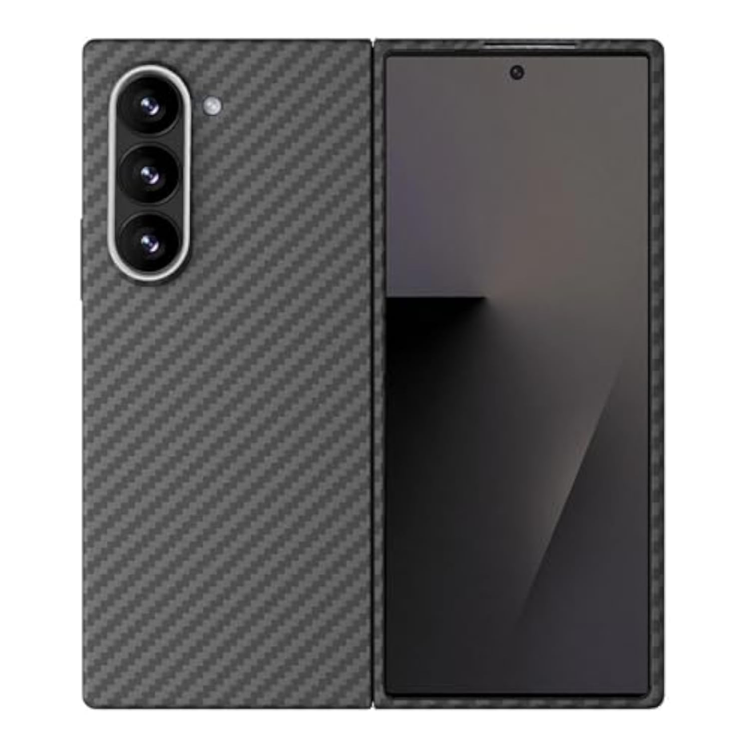 Samsung Galaxy Z Fold 7 Aramid Carbon Fiber Case, Black 1500D - Ultra Slim and Lightweight Protection
