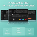 B5 Pro Ultra-Slim 2.4 Ghz Bluetooth Keyboard Wireless 100% Full-Size 548G Lightweight Launcher Support With 300 Hours Battery Life Compatible For Mac Windows Linux - Space Gray