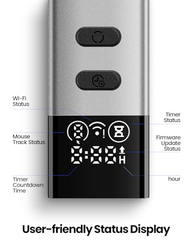 S5 Pro Mouse Jiggler With App, Metal Usb Mouse Mover With Remote Control And Timer Function,Simulate Movement To Prevent The Computer From Entering Sleep Mode,Plug-And-Play,Driver-Free