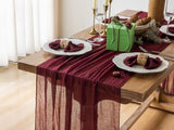 Deep Beige Cheesecloth Table Runner 120 Inches Fall Party Home Decorations