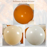 Fall Balloon Arch Kit: Burnt Orange, Peach, White - 127 Piece Set