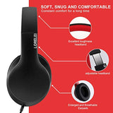 X6 Over-Ear Headphones With Microphone, Lightweight Foldable & Portable Stereo