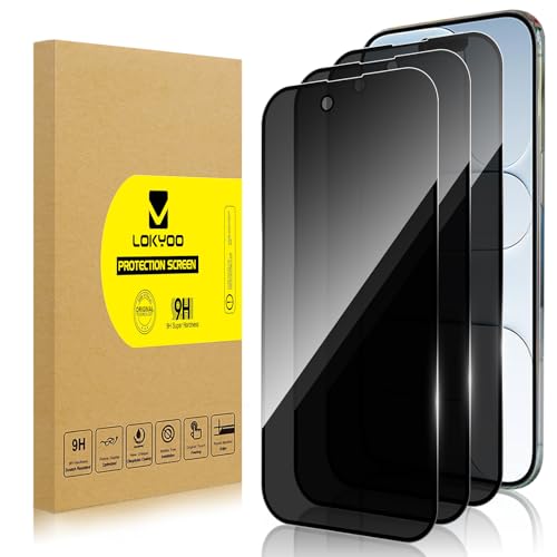 3 Pack Privacy Screen Protector for iPhone 17 Air [Anti-Spy Tempered Glass], Ultra HD, Anti-Scratch, Bubble-Free, Easy Install 9H Protective Glass