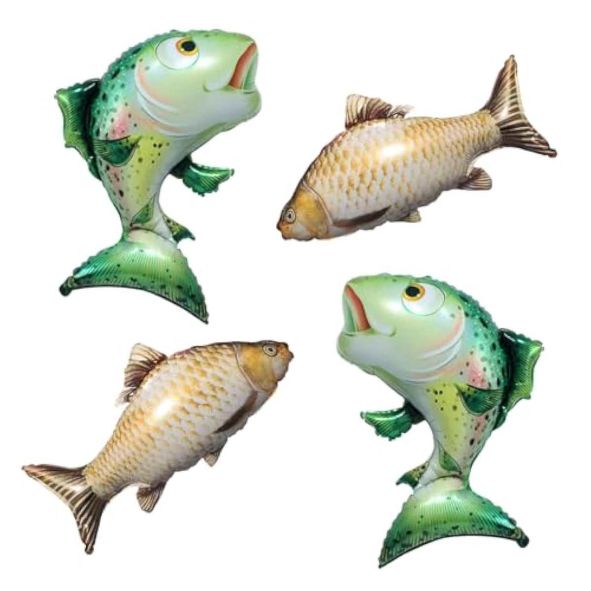 4Pcs Fish Foil Balloons Sea Animal Gone Fishing Birthday Party Decor