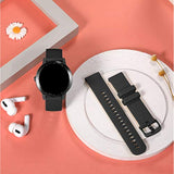 Silicone Watch Band 20mm for Garmin Vivoactive 3/5 Forerunner 645 245 Black