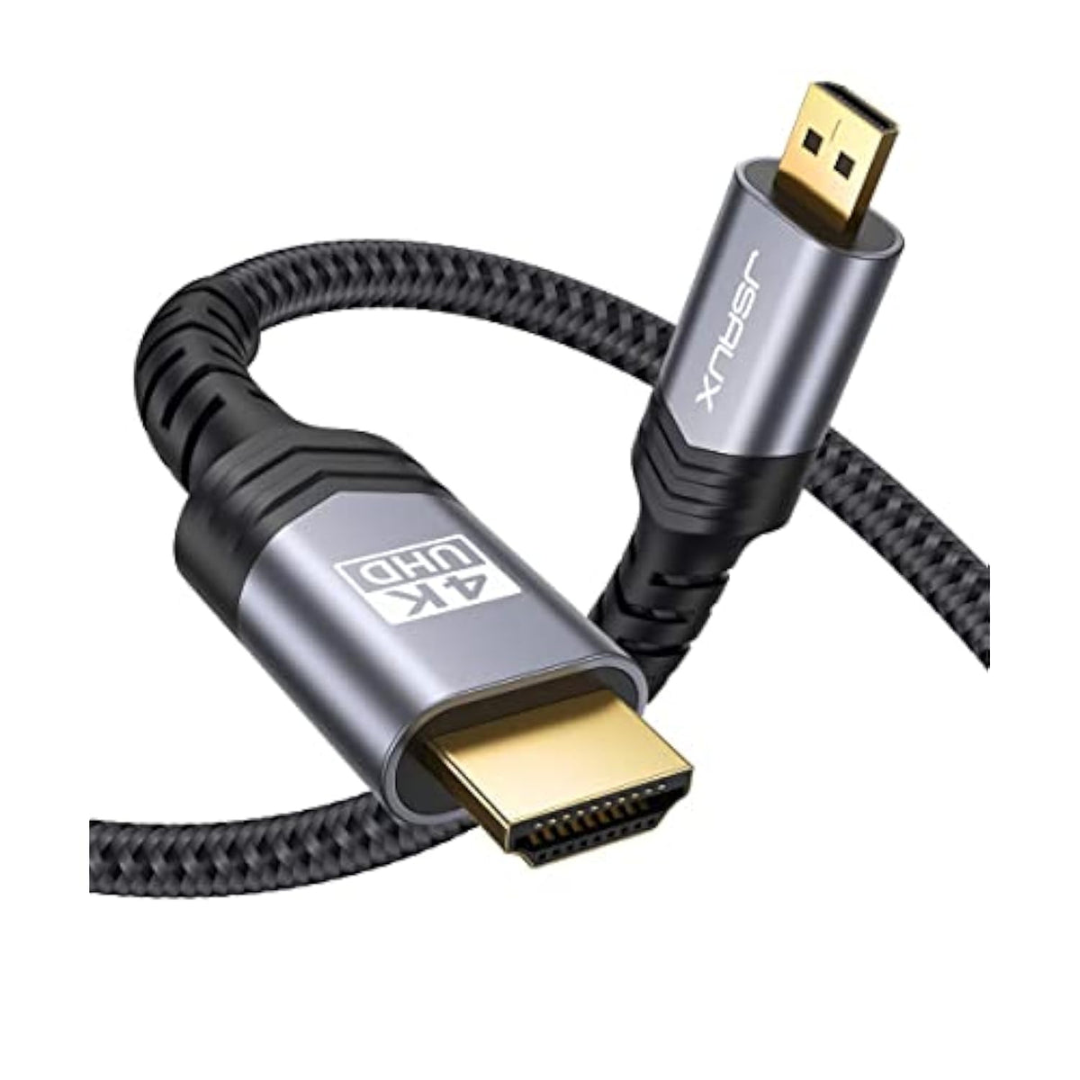 4K Micro Hdmi To Hdmi Cable 6.6 Ft, Micro Hdmi To Standard Hdmi Cord Braided S
