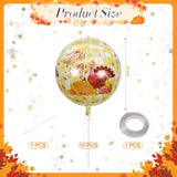 Thanksgiving Balloons 10Pcs 22Inch Orange Turkey 4D Foil Balloons for Fall Party Decor