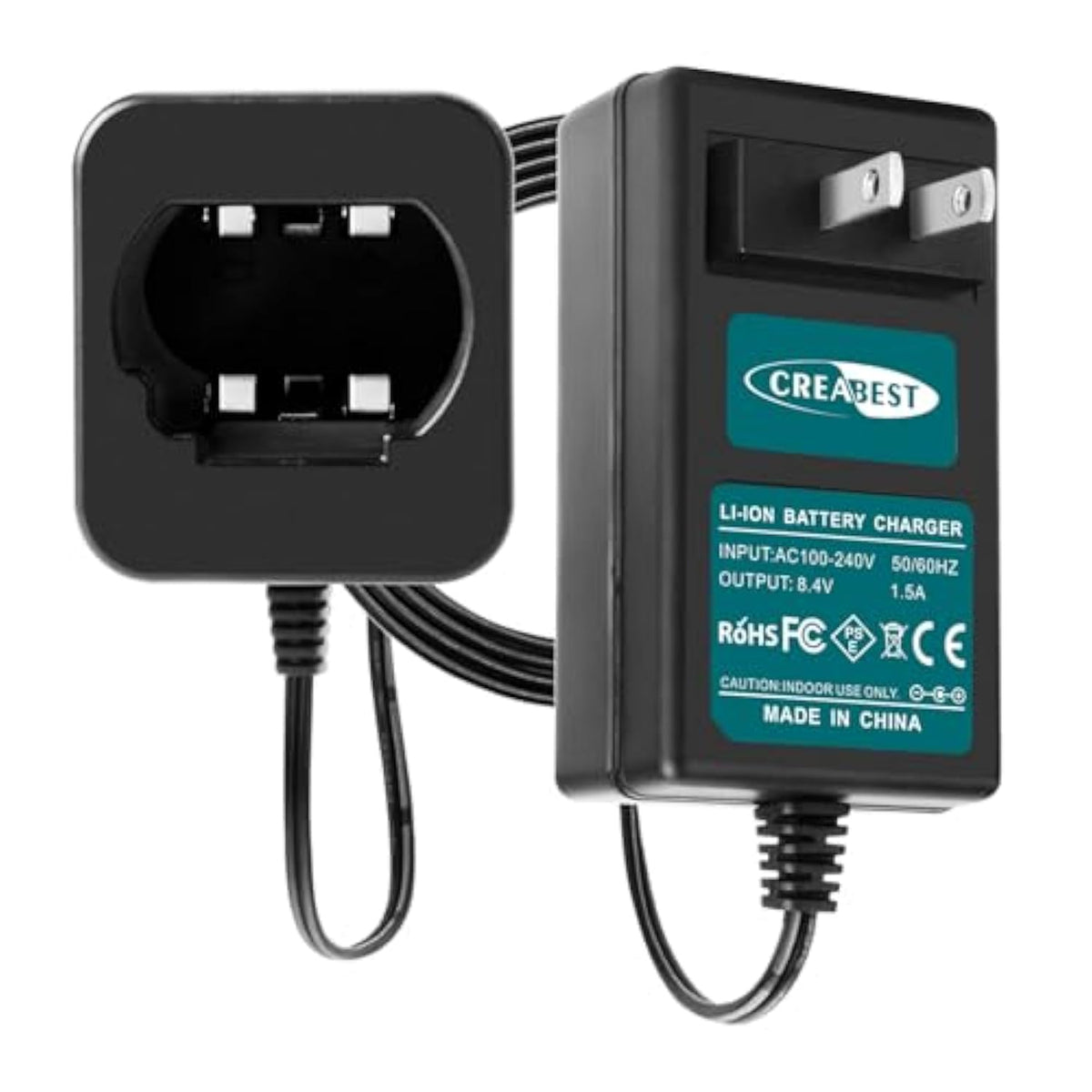 8.4V Li-Ion Battery Charger Compatible With Dewalt Dcb080 Dw4390 Dcf680N1 Dcf680N2 Dcf680G2 (Only For Li-Ion Batteries)