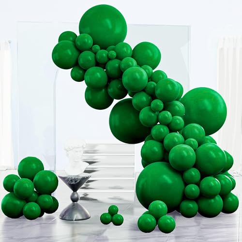 Dark Green Balloons 152pcs Emerald Hunter Forest Green Color