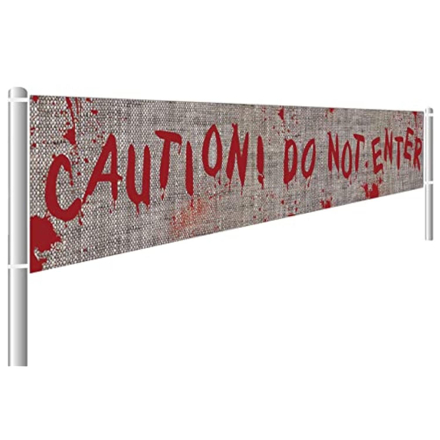 Extra Large Halloween Banner Funny Bloody Caution Do Not Enter Haunted House Decoration