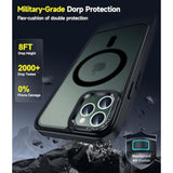 For Iphone-11-Pro-Max Cases Compatible With Magsafe[ Screen Protector X2 + Camera Cover X2] Magnetic Iphone11 Promax Phone Case Military Grade Protective Cover For I Phone 11Pro Max, Matte Black