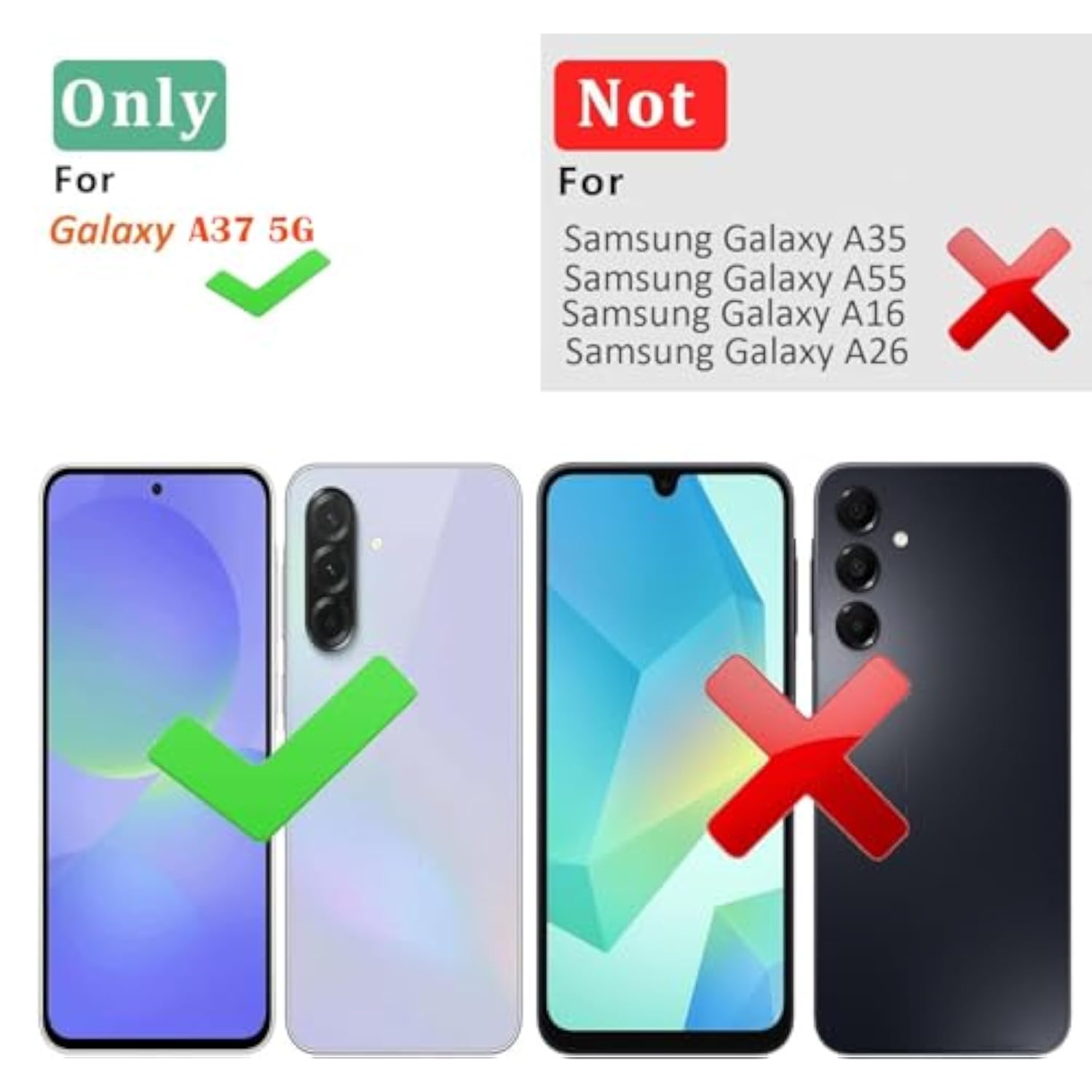 Samsung Galaxy A37 5G Case with Pink Cat Ear Design, Heavy Duty Protection, Rugged Hard Armor, Drop Proof, Shock Absorbing, Anti Slip, Compatible with Samsung Galaxy A37 5G