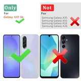 Samsung Galaxy A37 5G Case with Pink Cat Ear Design, Heavy Duty Protection, Rugged Hard Armor, Drop Proof, Shock Absorbing, Anti Slip, Compatible with Samsung Galaxy A37 5G