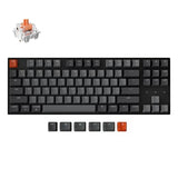 K8 Wireless Mechanical Keyboard Silent Red Switch For Quiet Office And Gaming, Tkl 87 Keys, Soft White Led Backlight, Bluetooth & Usb-C Wired Connectivity, Compatible With Mac And Windows
