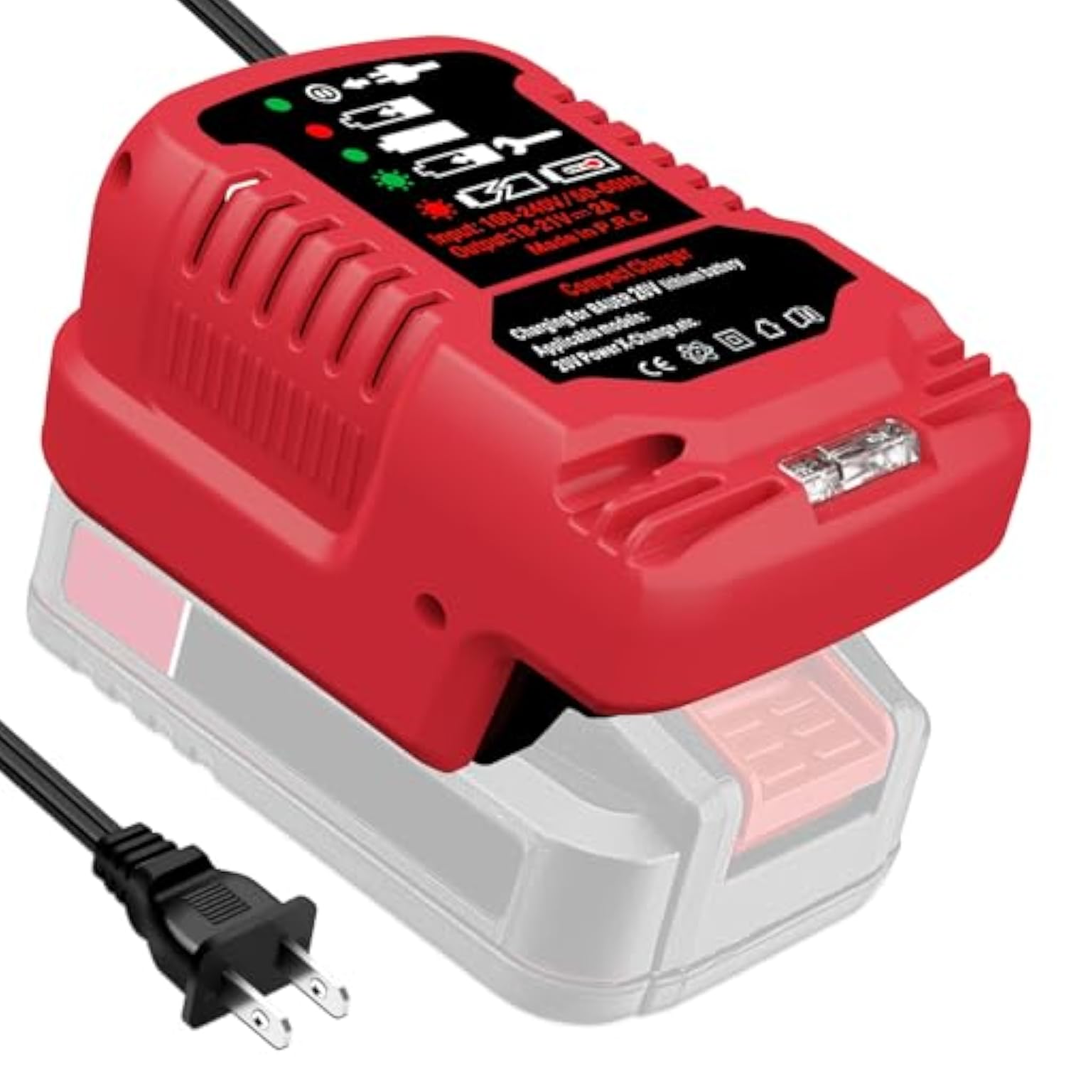 Replace Mini Charger For Bauer 20V Battery, 1/2 Size For Bauer 20V Charger, For 1704C-B 1701C-B Hypermax Etc.