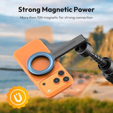 Magnetic Phone Tripod for iPhone, SK27 67" Extendable Selfie Stick with Remote, 360° Rotatable Cell Phone Tripod Stand, Strong Magnet Holder for