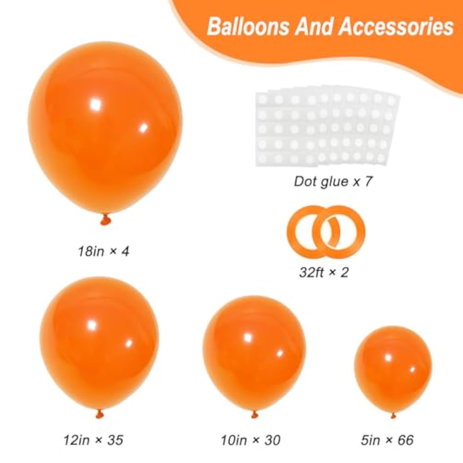 Burnt Orange Balloon Arch Kit - Fall Party Decor - 135 Piece
