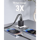 Usb C Charger, 35W Dual Port Fast Charger, Compact Wall Charger Block For Macbook Air, Iphone 14/14 Plus/14 Pro/14 Pro Max/13, Galaxy, Pixel 4/3, Ipad/Ipad Mini