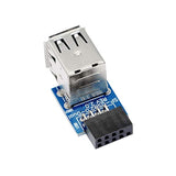9Pin Usb 2.0 Female Pin Dual 2 Port Usb Motherboard Header Adapter-Dual Layer