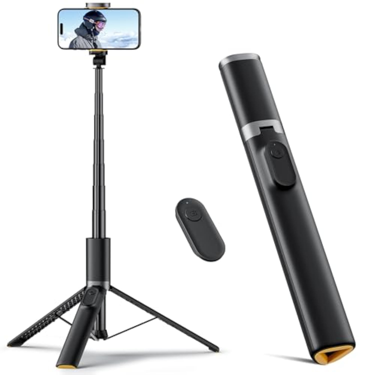 63" Cell Phone Selfie Stick Tripod, Portable Tripod For Iphone With Wireless Remote, Extendable Smartphone Stand, All-In-1, Compatible With Iphone/Android