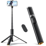 63" Cell Phone Selfie Stick Tripod, Portable Tripod For Iphone With Wireless Remote, Extendable Smartphone Stand, All-In-1, Compatible With Iphone/Android