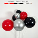 Race Car Balloon Arch Kit, Tow Fast Balloon Decoration, Red Black Silver Balloons With Car/Trophy/Chechered Flag/Tire Foil Balloons Garland For Boy Birthday, Racing Party